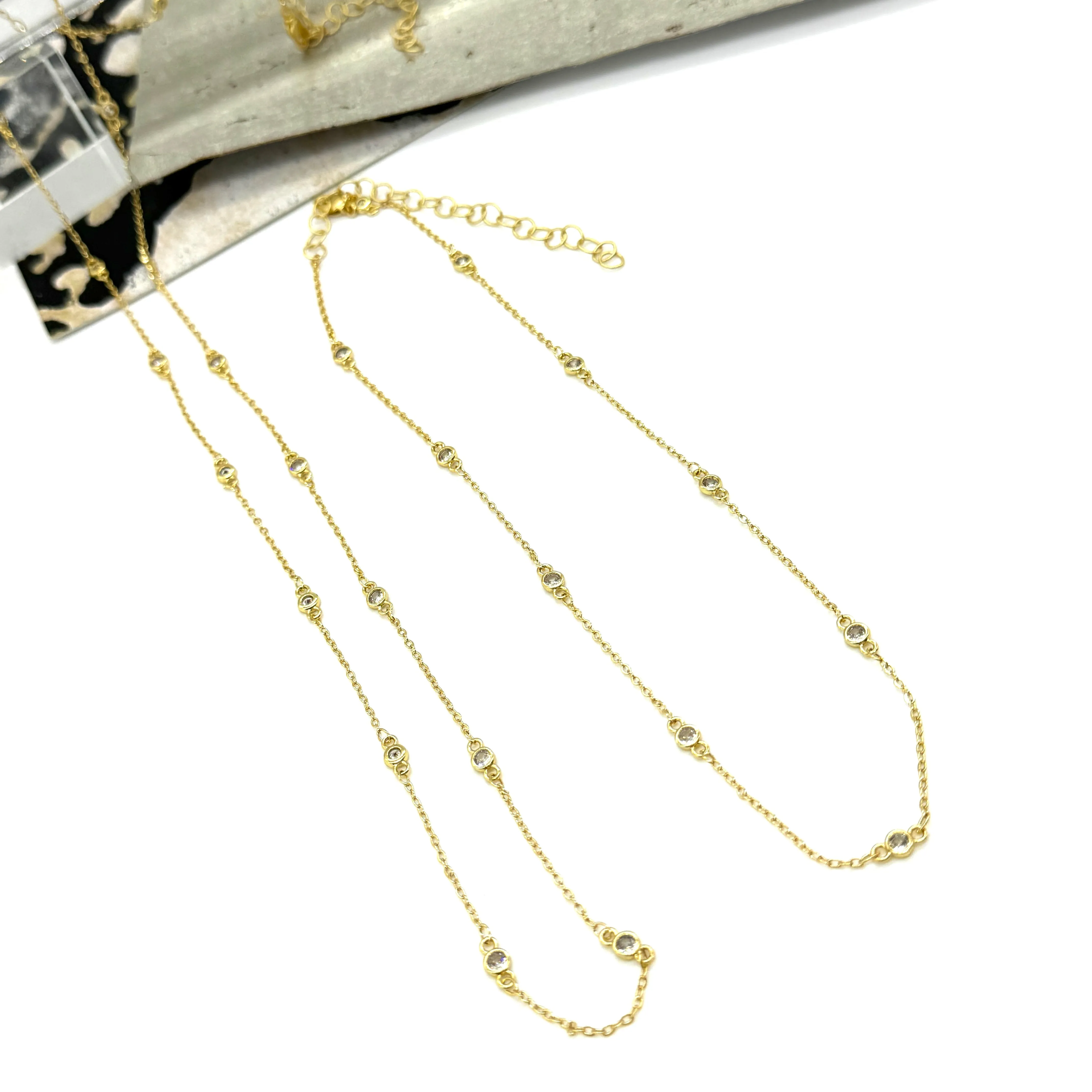 Sweet Petite Sparkle Channel Necklace - 2 lengths  - PREORDER