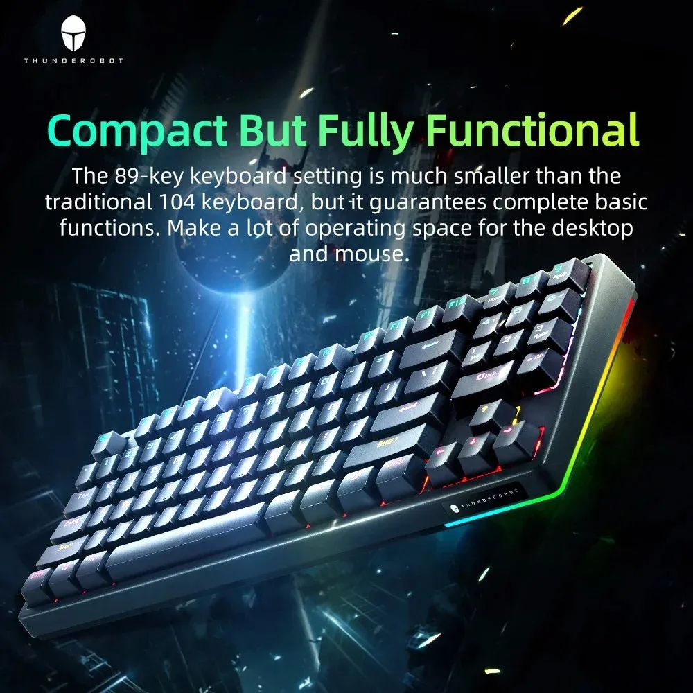 Thunderobot Mechanical Wired Gaming Keyboard KG3089R Red Switch