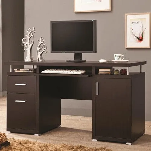 Tracy 2-Drawer Computer Desk Cappuccino - 800107