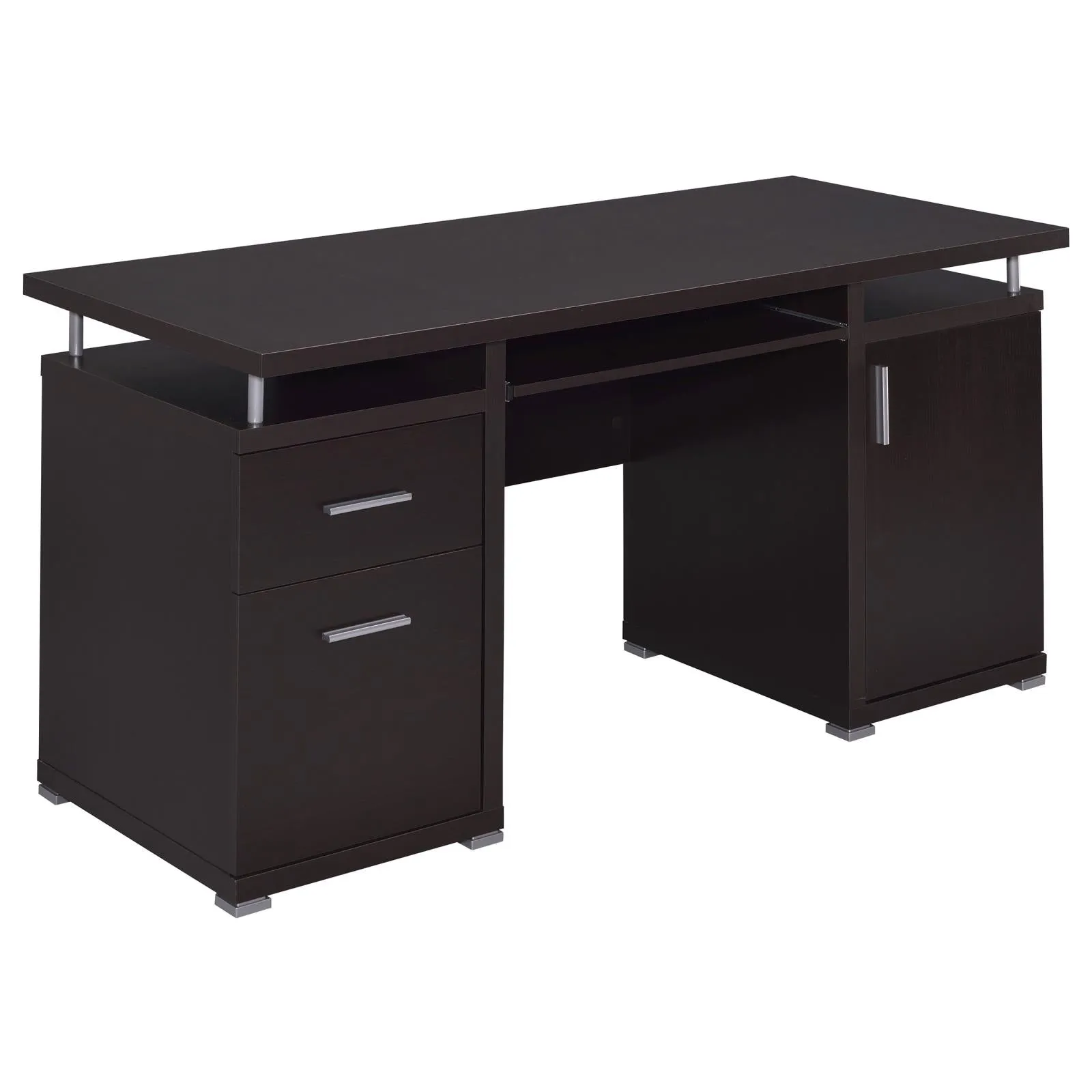 Tracy Cappuccino 2-Drawer Computer Desk