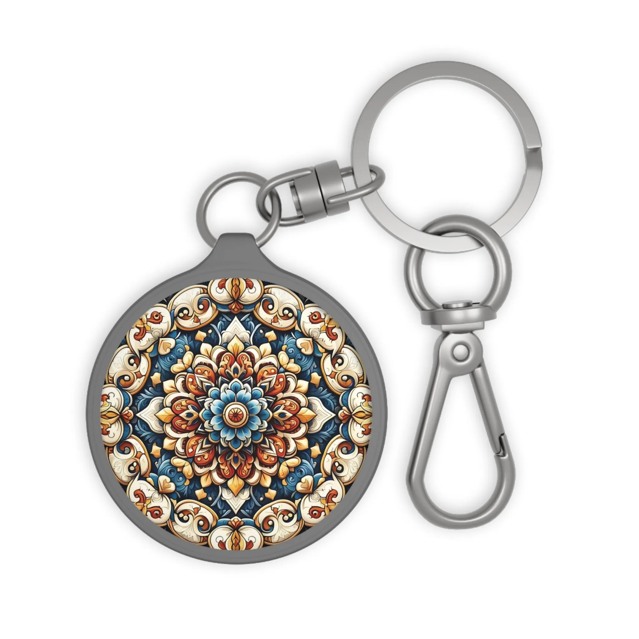 Traditional tile art Keyring Tag