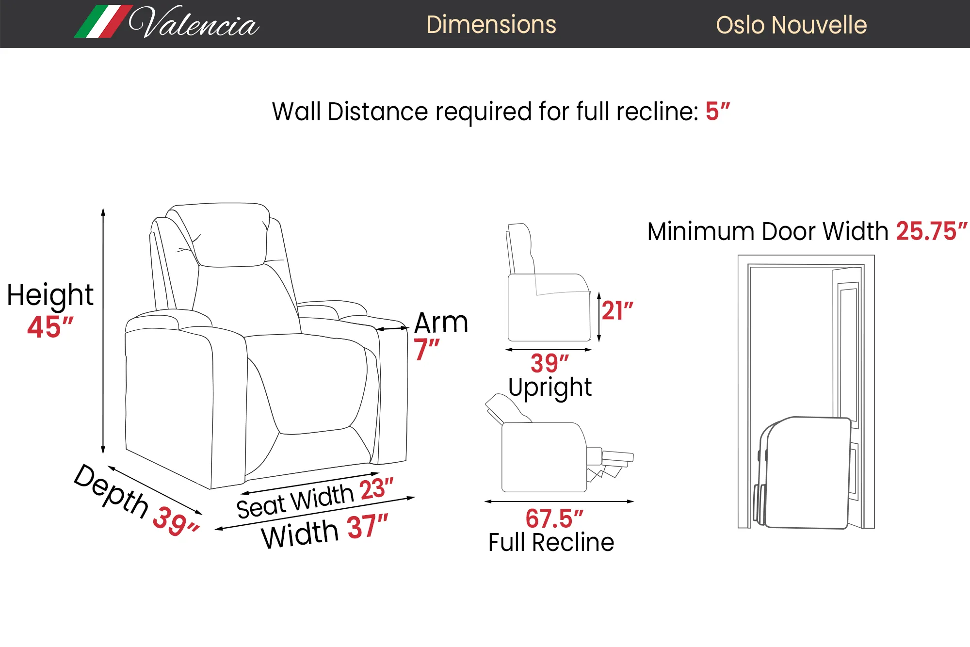 Valencia Oslo Nouvelle Home Theater Seating