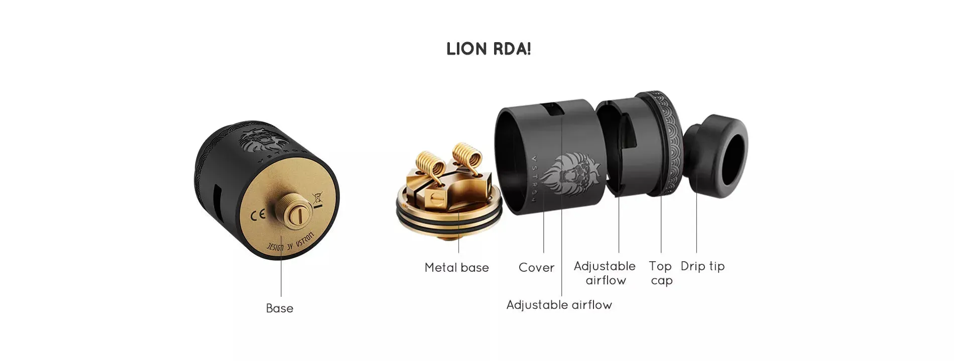 Vapor Storm Eco Lion RDA Vape Kit - 90W 18650 Mech Mod