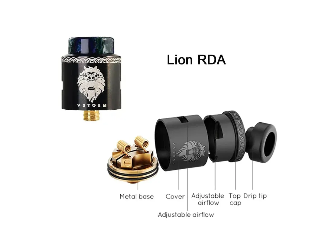 Vapor Storm Eco Lion RDA Vape Kit - 90W 18650 Mech Mod