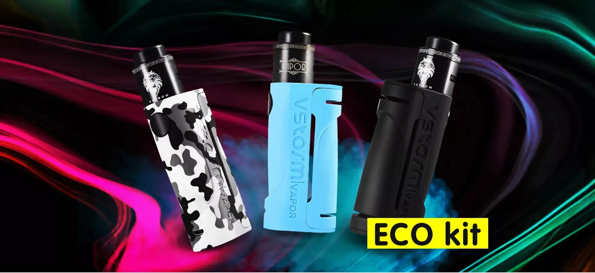 Vapor Storm Eco Lion RDA Vape Kit - 90W 18650 Mech Mod