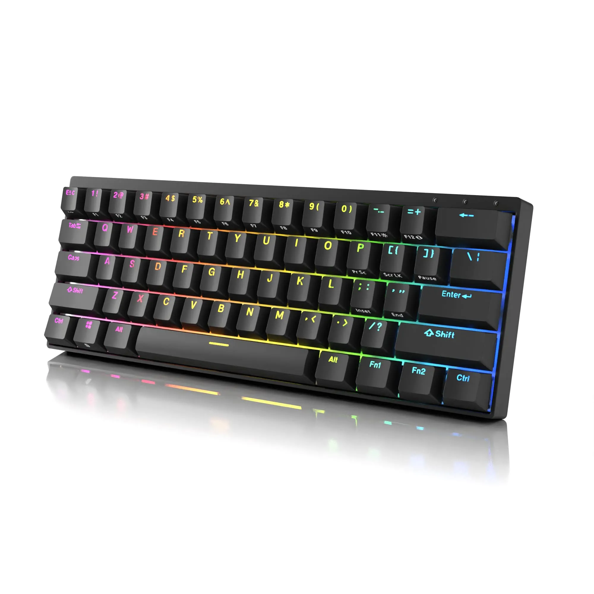 Venus 60% Rgb Mechanical Gaming Keyboard  61 Keys  Usb Type C  Aluminium Chassis