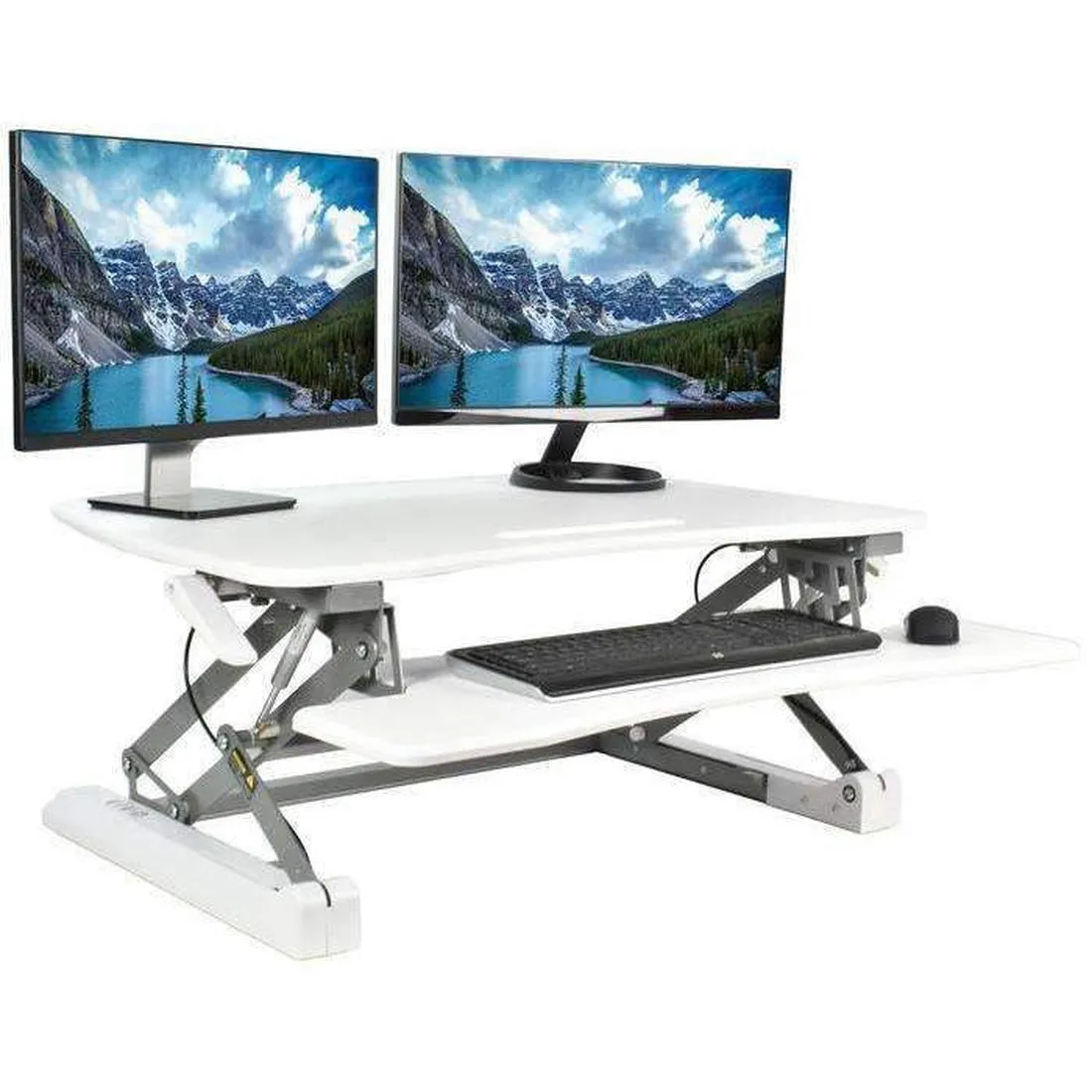 VIVO Black Deluxe Standing Desk Monitor Riser, DESK-V000DB