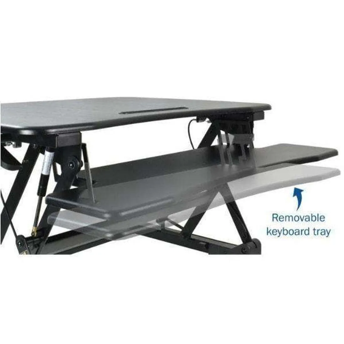 VIVO Black Deluxe Standing Desk Monitor Riser, DESK-V000DB