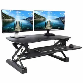 VIVO Black Deluxe Standing Desk Monitor Riser, DESK-V000DB