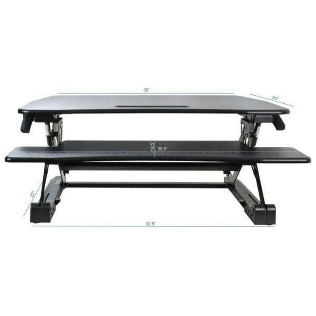 VIVO Black Deluxe Standing Desk Monitor Riser, DESK-V000DB