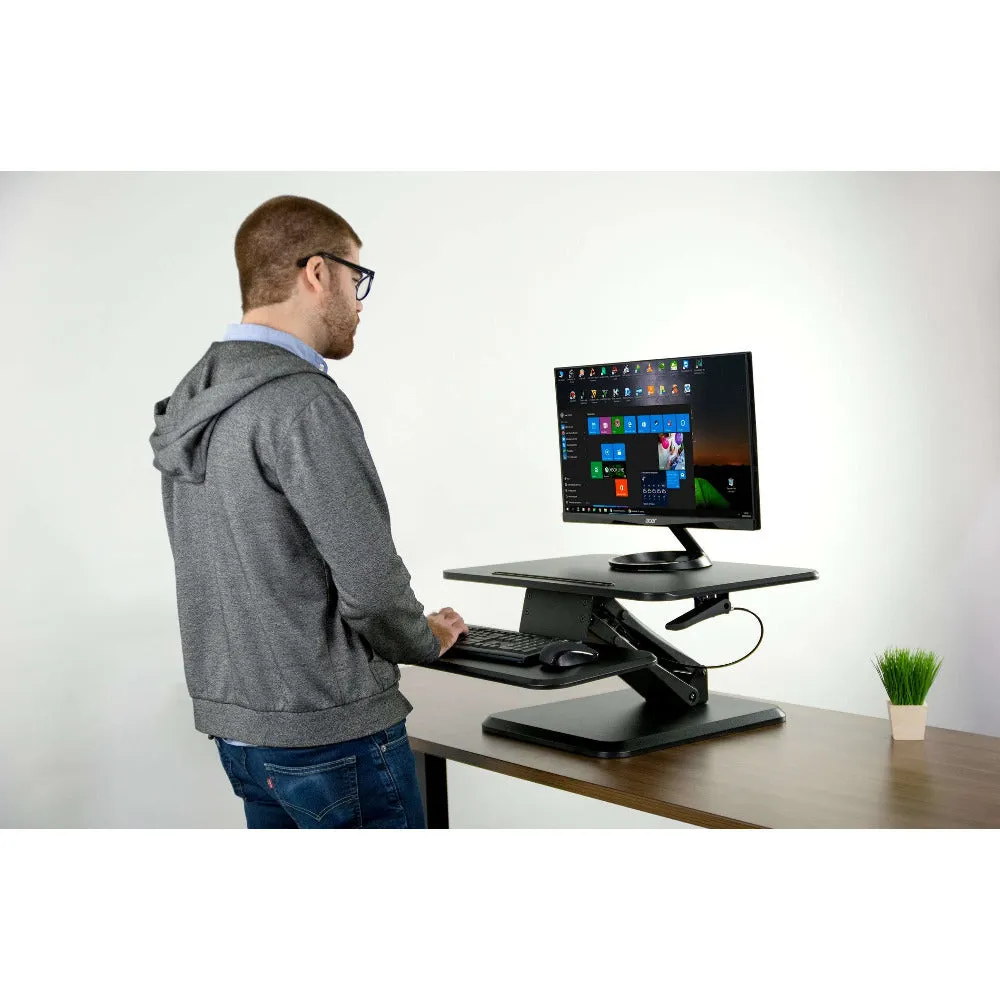 VIVO Height Adjustable Standing Desk Gas Spring Riser 25" Tabletop, DESK-V001G