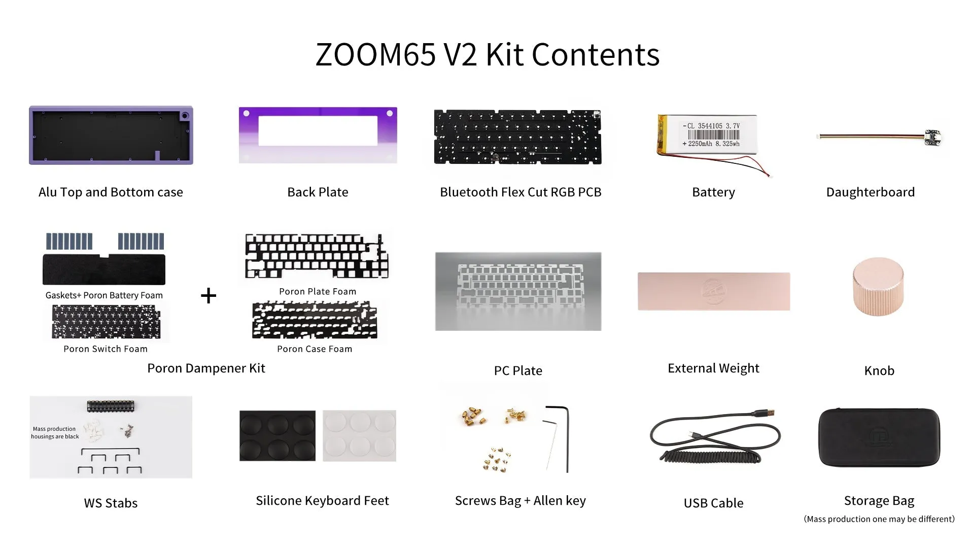 Zoom65 Essential Edition V2 - Cyber Yellow Mechanical Keyboard Kit